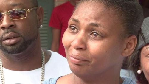 Tasandra Wilkerson tells Channel 2 Action News she wants to know what happened when her son was shot and killed at an Atlanta gas station on Friday. (Credit: Channel 2 Action News)