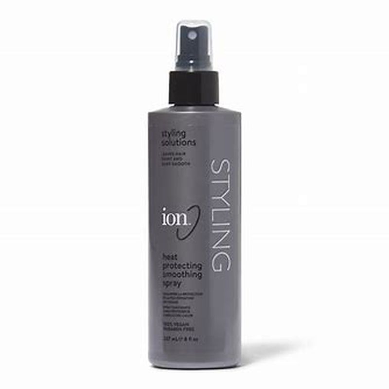 Ion Smoothing Heat Protectant Spray contains ingredients that reduce blow-drying time, and it is paraben-free and vegan.