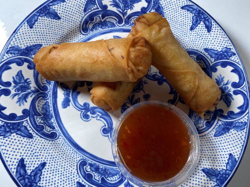Vegan fried spring rolls are available at Spoon Eastside. Bob Townsend for The Atlanta Journal-Constitution
