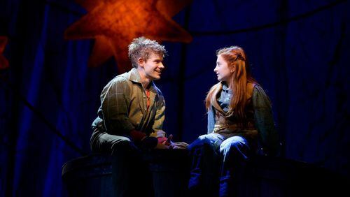 Andrew Keenan-Bolger and Sarah Charles Lewis in the Alliance Theatre's world premiere production of "Tuck Everlasting." Photo Credit: Greg Mooney.