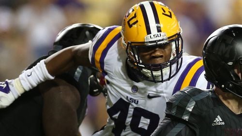 LSU’s Arden Key is one of the top edge rushers in the draft, but has red flags that will cause him to drop in the draft.
