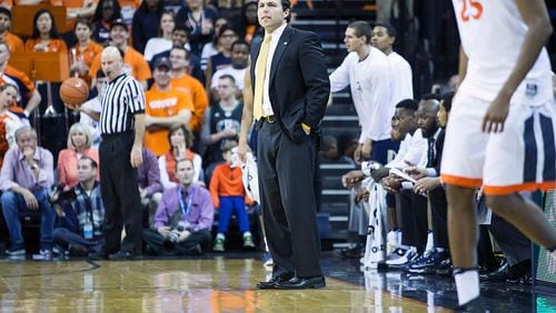 CHARLOTTESVILLE, VA - JANUARY 21: Head coach Josh Pastner of the Georgia Tech Yellow Jackets watches during Georgia Tech’s game against the Virginia Cavaliers at John Paul Jones Arena on January 21, 2017 in Charlottesville, Virginia. (Photo by Chet Strange/Getty Images)
