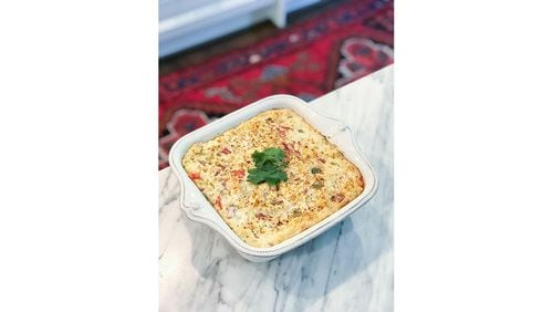 One of Georgia Van’s favorite recipes is this corn dip, seen hot out of the oven.