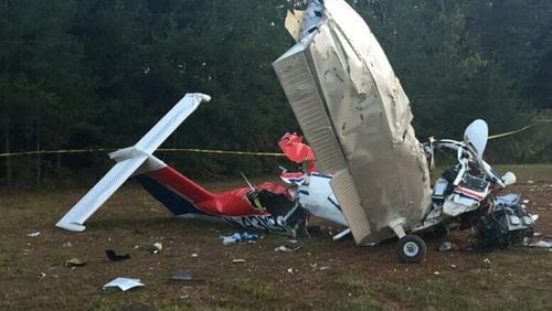 A Piper PA-38 crashed in a field off of Salem Church Road in Jasper around 6:30 p.m. Thursday, officials said. (Channel 2 Action News)