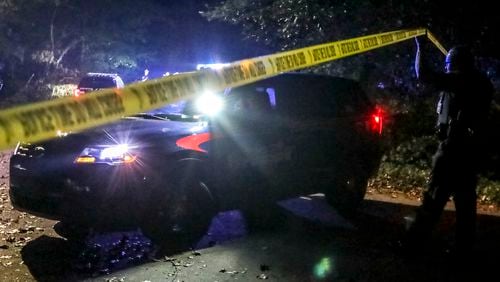 Atlanta police investigate a homicide in October.