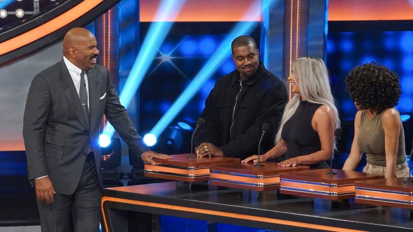 "The Kardashian Family vs. The West Family" has been among the celebrity episodes of "Family Feud" hosted by Steve Harvey (left). (Photo: ABC/Byron Cohen)