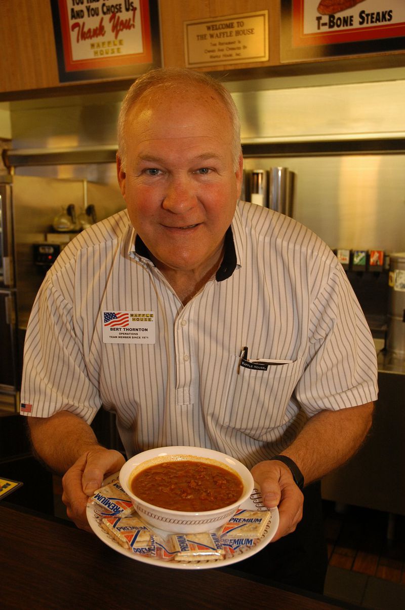 Bert Thornton created the made-from-scratch chili recipe that became a cult favorite. CONTRIBUTED BY WAFFLE HOUSE
