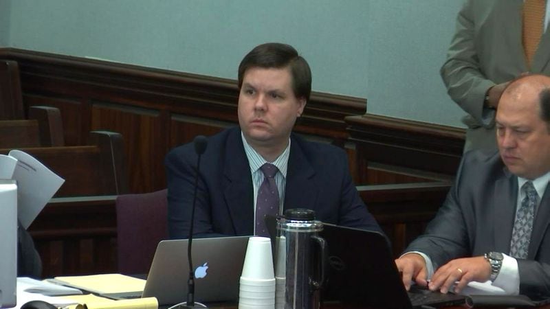 Justin Ross Harris takes his seat following a lunch break during Harris' murder trial at the Glynn County Courthouse in Brunswick, Ga., on Thursday, Oct. 27, 2016. (screen capture via WSB-TV)
