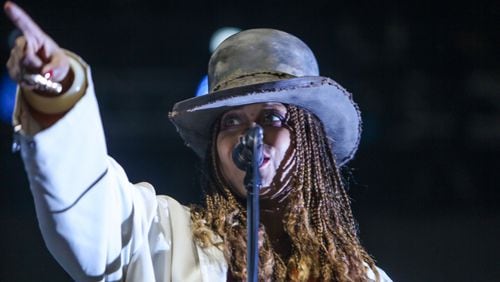 Erykah Badu and Common have postponed their March 13 concert in Atlanta. (Star 94.5 Presents Funk Fest photos by Thaddaeus McAdams / ExclusiveAccess.Net)