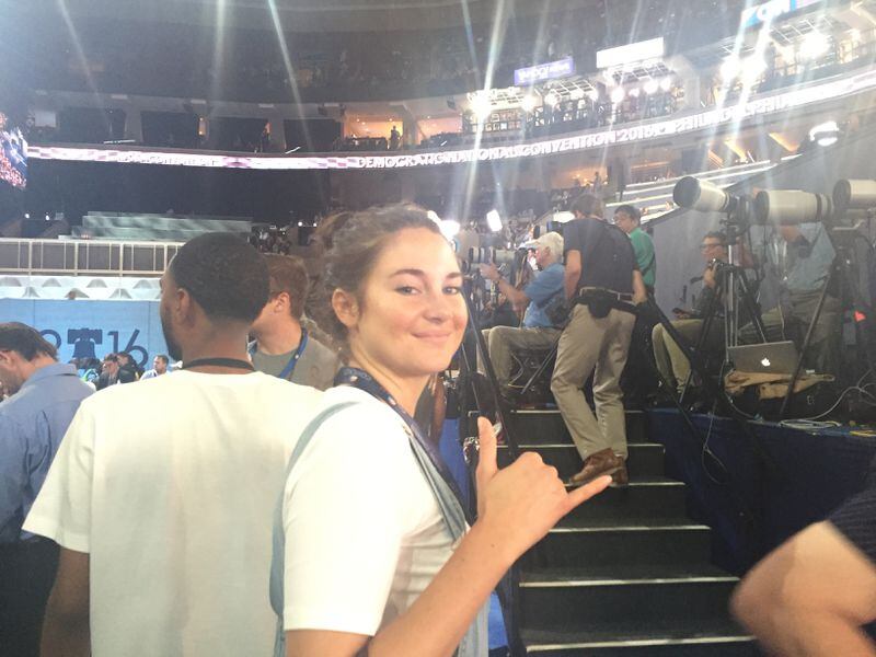"Divergent" star Shailene Woodley is attending with the California delegation, on the stump for Sanders. Photo: Erica Hernandez