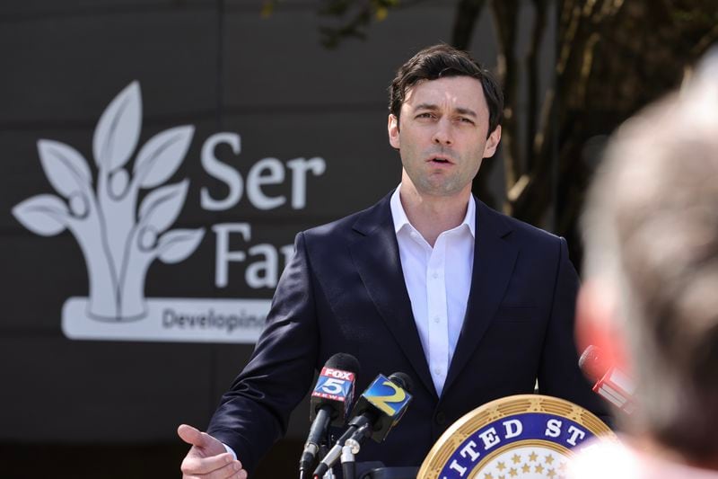 Democratic U.S. Sen. Jon Ossoff said he was confident an “instant bipartisan consensus” would form supporting gun safety measures if Gov. Brian Kemp called an emergency special session. (Natrice Miller/natrice.miller@ajc.com)
