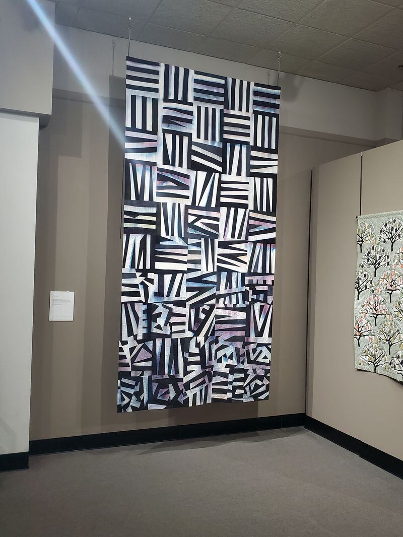 "Things Fall Apart" by fiber artist Eleanor McCain is on view at the National Quilt Museum in Paducah, Kentucky. 
Courtesy of the National Quilt Museum.