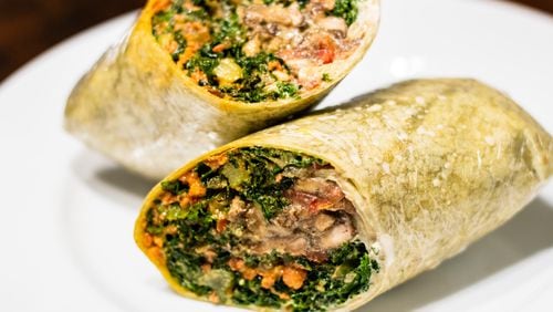 The Dat Ish Wrap  is the size of a burrito and packs a heavy punch in terms of flavor and satisfaction.