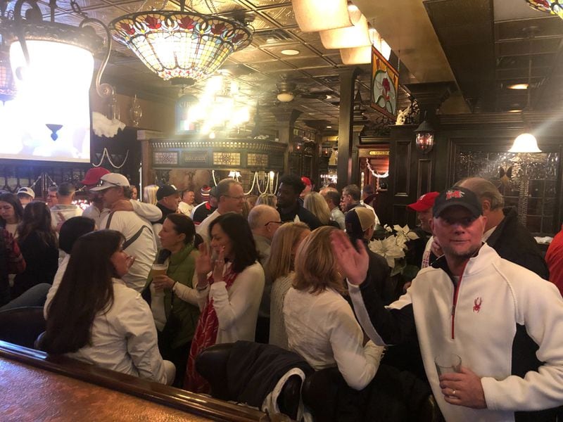 This was the scene at the Olde Blind Dog Irish Pub in Milton the night Milton High School became Class AAAAAAA champions for the first time in school history. (Courtesy of Samantha Gillis)