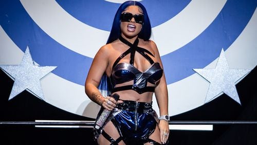 Latto opens the show at State Farm Arena on Saturday, Oct. 22, 2022, during the Atlanta stop of Lizzo: The Special Tour. (Photo: Ryan Fleisher for The Atlanta Journal-Constitution)