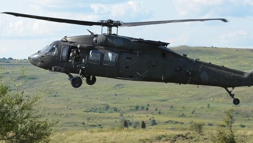 This is a UH-60 Black Hawk helicopter. Three Minnesota National Guard personnel were aboard a Black Hawk helicopter that reportedly crashed Thursday near St. Cloud, Minnesota. All were killed in the crash.