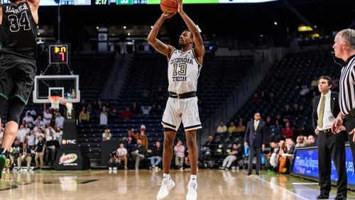 Georgia Tech guard Curtis Haywood is mired in an improbable slump. In the Yellow Jackets' past five games, he has made one of 22 3-point attempts. (Danny Karnik/Georgia Tech Athletics)