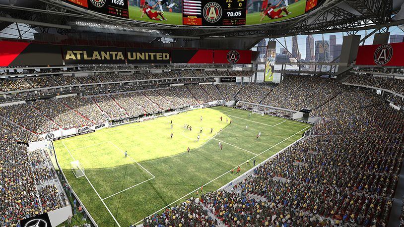 Atlanta United will begin play at Mercedes-Benz Stadium next year.