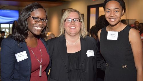 ( l to r) Shaniqua Singleton, Sarah Arnold and Christina Williams. All are with the Atlanta law firm of Nelson Mullins Riley & Scarborough LLP.