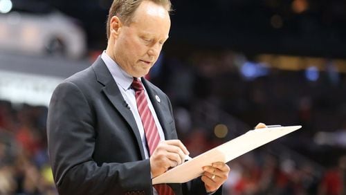 Mike Budenholzer will remain Hawks coach but will give up his role as president of basketball operations. Curtis Compton / ccompton@ajc.com)