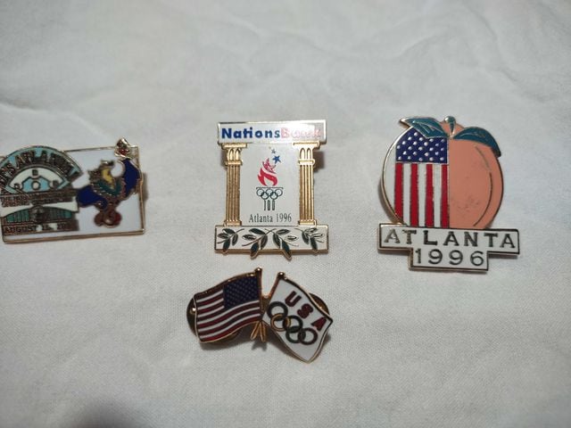 Pins from the 1996 Atlanta Games