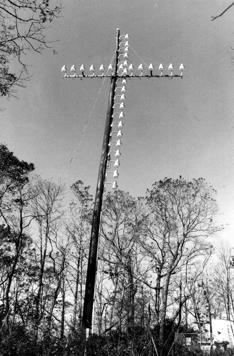 The 70-foot-tall cross at Black Rock Mountain State Park, which the federal appeals court in Atlanta ordered to be removed in a decision issued in 1983. 