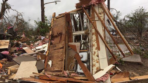 The damage at Albany’s Big Pines Estates mobile home park was utter devastation.