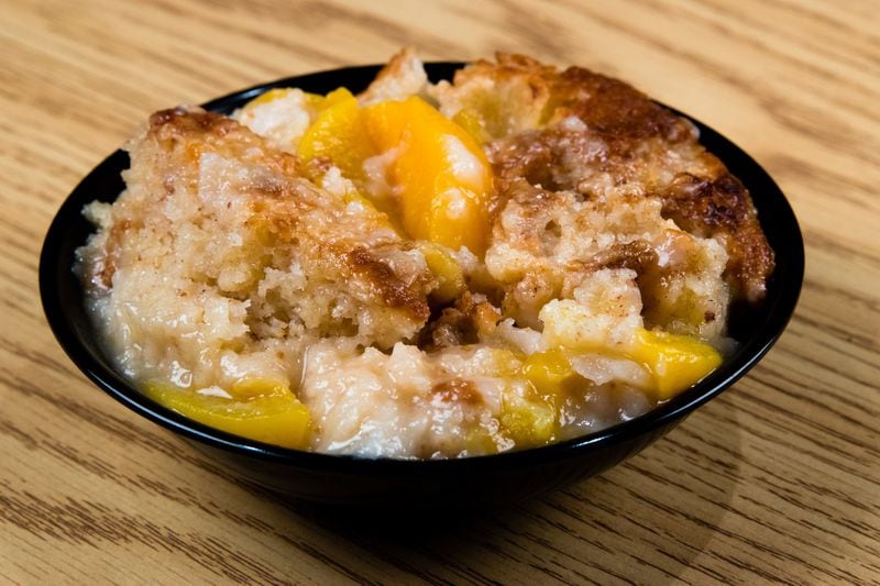 A pleasant surprise at Krazie Barbecue is how good the peach cobbler is. CONTRIBUTED BY HENRI HOLLIS