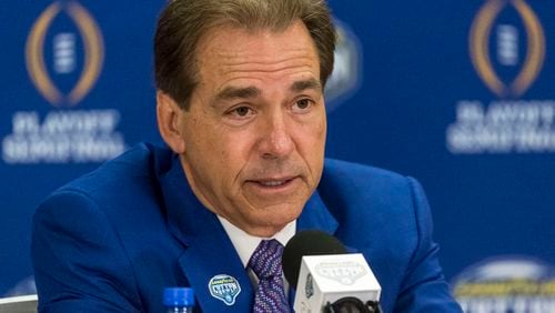 Alabama football coach Nick Saban is against college football's playoff expanding to eight teams. (Vasha Hunt / AL.com)