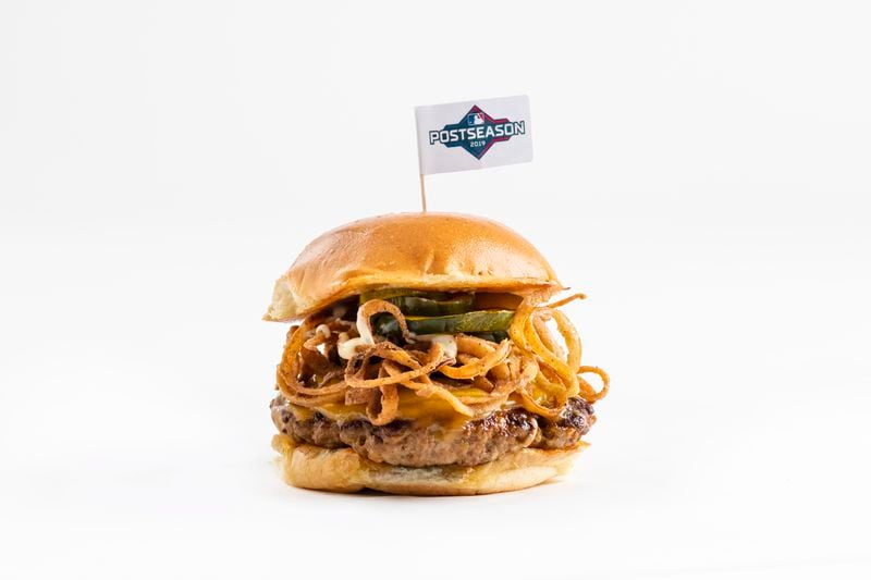 The Chop House Brisket Cheddar Burger will be available during the Atlanta Braves' post-season at SunTrust Park.