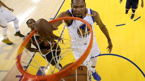 Kevin Durant has led the Golden State Warriors to wins in the first two games of the NBA Finals. Game 3 in the best-of-seven series will be played Wednesday in Cleveland.