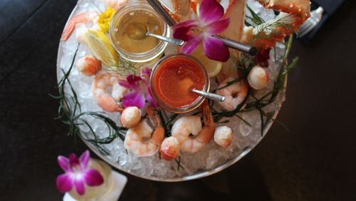 A seafood tower plus a a feather punch with Absolute Elyx will also be available at Bar Margot for Valentine's Day. HANDOUT / M-Squared Public Relations.
