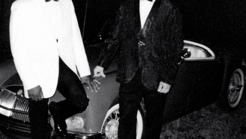 Greg Wittkamper and his close friend Collins McGee, a resident of Koinonia, dressed up in the spring of 1965 as they head off to the prom at the black high school. Greg didn't go to the prom at Americus High. Contributed by Faith Fuller.