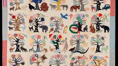 Baltimore, 1936 From A Century of African-American Quilts; Appliquéd Quilt Top; Maker unknown; Cottons, rayons; Museum Purchase, 2015.609.8