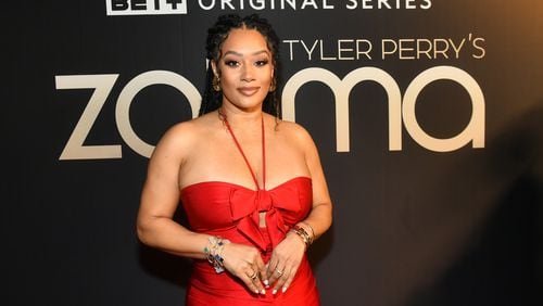 Crystal Hayslett attends the season 2 premiere of BET+ "Tyler Perry's Zatima" at Virtue Rooftop Lounge on March 16, 2023, in Atlanta. (Photo by Paras Griffin/Getty Images for BET+)