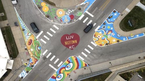 An improved intersection in Kansas City, Mo.