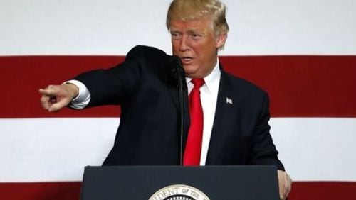 President Donald Trump spoke in Springfield, Mo., to promote his tax-reform proposals, making arguments he would repeat in a Milwaukee Journal Sentinel op-ed a few days later. (Associated Press)