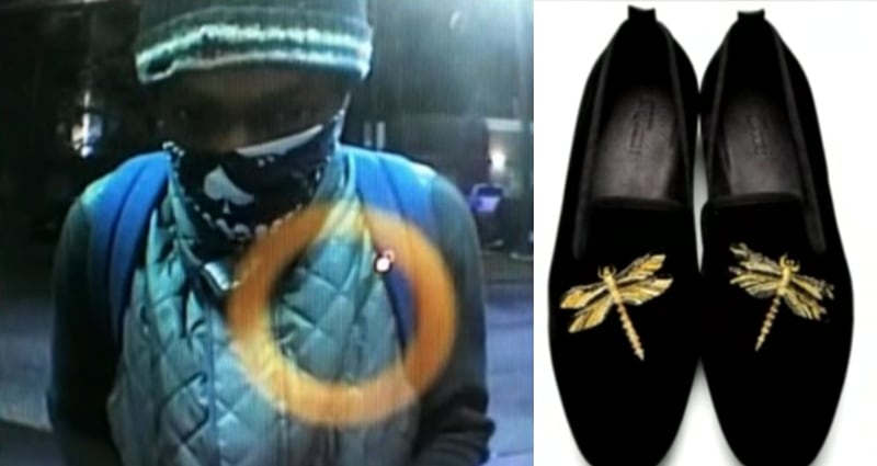 East Point police are searching for this man, who used the debit card of the deceased 18-year-old hours after he death. Police also said the man was wearing these shoes.