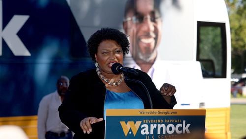 A voter registration group that Stacey Abrams founded and a separate but affiliated organization have filed a federal lawsuit seeking to end a state ethics commission probe into whether they aided the Democrat’s run for governor in 2018 without disclosing their role. (Jason Getz/The Atlanta Journal-Constitution/TNS)