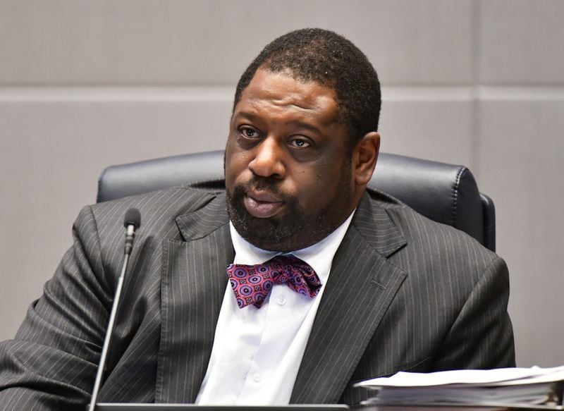 Commissioner Marvin S. Arrington, Jr. during a commissioner meeting at the Fulton County government building in Atlanta on Wednesday, July 14, 2021. (Hyosub Shin / Hyosub.Shin@ajc.com)