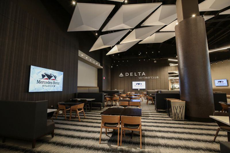 Here’s an inside look at the new Delta Sky 360 Club at Mercedes-Benz Stadium. CREDIT: AMB Sports + Entertainment