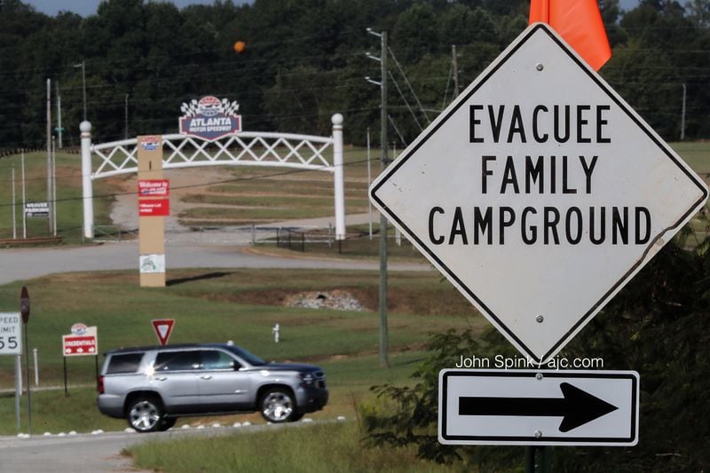 The Atlanta Motor Speedway is open to evacuees from Hurricane Florence's path.