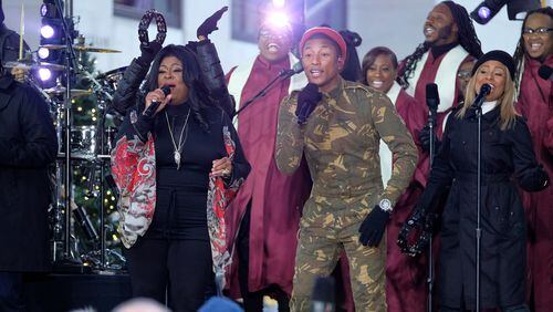 NEW YORK, NY - DECEMBER 09: (L-R) Kim Burrell and Pharrell Williams perform onstage during the Citi Concert Series on TODAY at Rockefeller Center on December 9, 2016 in New York City. (Photo by D Dipasupil/Getty Images for CITI)