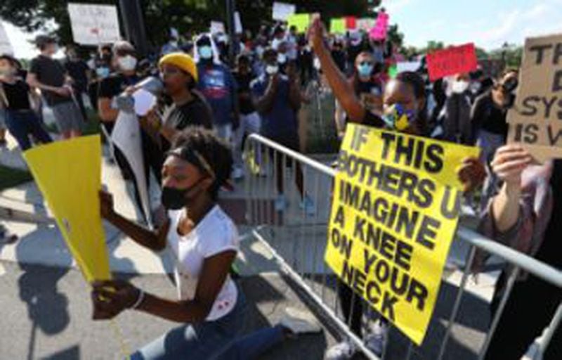 Protesters took to the streets again Monday on the fourth day of protests in Atlanta.