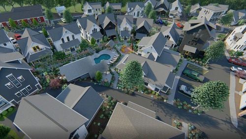 Developers plan to build 57 cottage homes as part of Galt Commons, a development near downtown Kennesaw. (Photo courtesy of the Sanctuary Companies)