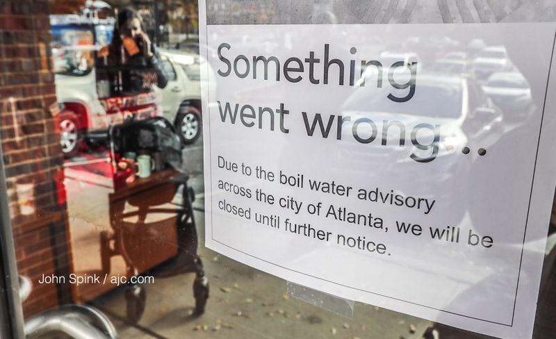 The Starbucks on Monroe Drive was closed Tuesday morning. JOHN SPINK / JSPINK@AJC.COM