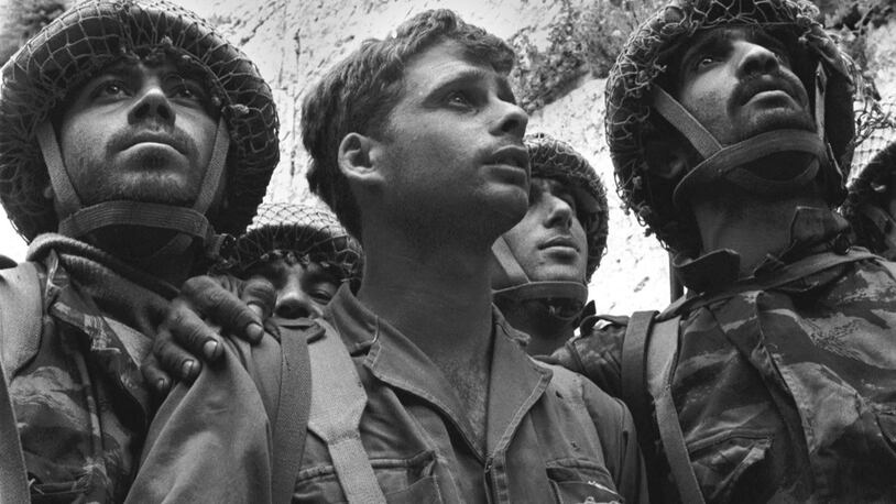 Photographer David Rubinger took this iconic photo of three Israeli paratroopers at the Western Wall in Jerusalem: (from left) Haim Oshri, Dr. Yitzhak Yifat and Zion Karasenti. CONTRIBUTED BY DAVID RUBINGER / GPO
