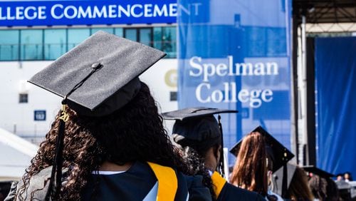 The president of Spelman College says most of a historic $100 million donation will fund scholarships for students. (Jenni Girtman for The Atlanta Journal-Constitution