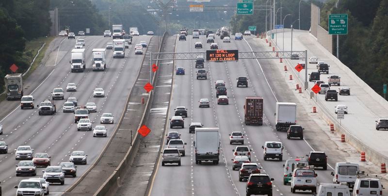 The Northwest Corridor express lanes opened for rush hour in early September. The corridor consists of 30 miles of toll lanes on I-75 and I-575 in Cobb and Cherokee counties. They are separated from regular traffic. (Bob Andres/AJC)