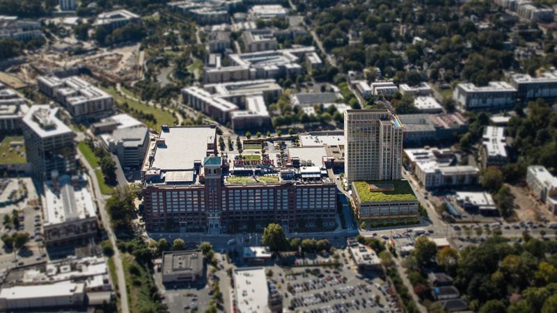 Jamestown Properties released this rendering in 2020 of what its plans for the expansion of Ponce City Market would look like. At the time, the plans added 500,000 square feet. (Jamestown)